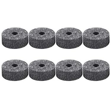 Imagem de Conjunto de Almofadas de Prato de Feltro, 8 Peças de Almofadas de Prato de Tambor Conjunto de Feltro Preto Ferramenta útil para Amantes de Tambor Excelente Absorção de água para