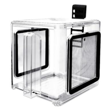 Imagem de Saim Caixa de criação de peixes, tanque de reprodução de aquário de acrílico, caixa de isolamento de peixe, tanque de incubação de aquário suspenso para pequenos peixes de bebê, camarão,