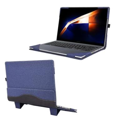 Imagem de Capa de laptop para notebook Samsung Galaxy Book 4/3/2 360 Pro 360 15.6 Pro 4/3/2 NP950 NT955 NP750 capa de poliuretano com suportes (azul, 15,6)