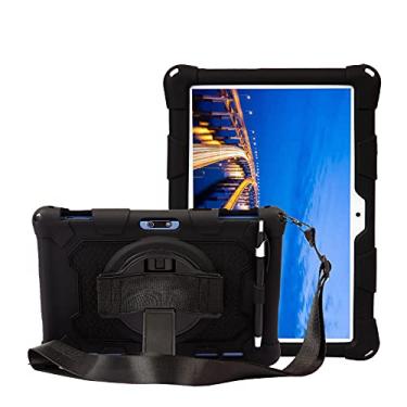 Imagem de HminSen Capa de Tablet de Silicone Preta com Suporte Ajustável e Proteção para Tablets de 10 Polegadas: Pritom M10, QunyiCO Y10, Gateway, Voger Priorpad X100, Digiland DL1036 (Proteger e Transportar)