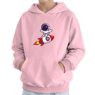 Imagem de Moletom Infantil Canguru Menino Algodão Estampa Foguete-Masculino