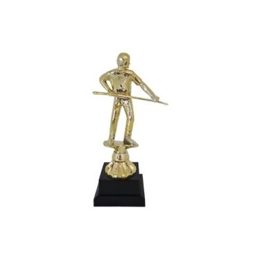 Imagem de Troféu Vitória Sinuca 21cm 600023 - Unibras, Dourado, Preto, 21CM