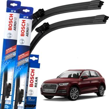 Imagem de Kit Palheta Limpador Parabrisa Par Dianteiro e Traseiro Original Bosch Multiclip Q5 2018 À 2025