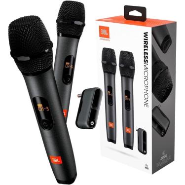Imagem de Kit Com 02 Microfones Sem Fio Jbl Preto Wireless Original
