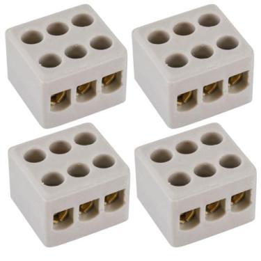 Imagem de Kit Conectores Tripolar Eletricos P/ Fios Chuveiro Louça / Cobre Obras