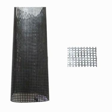 Imagem de Mesh Cloth, DIY Handcraft Latch Hook Bags Made Plastic Grid Hook Crafts Accessory Plastic Mesh Cloth for Bag Rug 1PC(Big black)