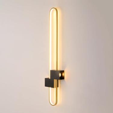 Imagem de HOSETEON Arandela de parede linear Minimali LED luz de lavagem de parede interna Arandelas longas luzes de parede r g fundo do quarto Hardwired ng luminária lavada