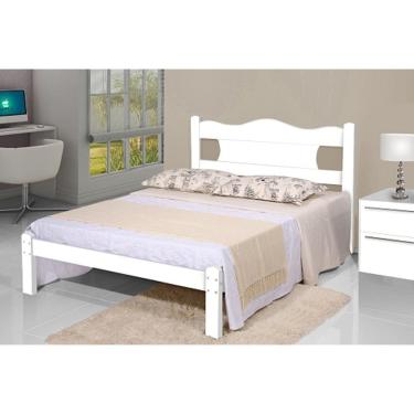 Imagem de Cama De Casal Munique Branco - Gabrielli Móveis