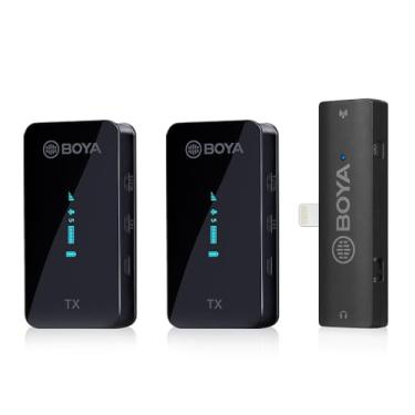 Imagem de MPOWER Sistema de Microfone Sem Fio 2.4GHz By-xm6-s4 Lapela Dispositivos iOS Design Compacto Conexão Estável Áudio Nítido Ideal para Entrevistas Criação de Conteúdo Vlogging e Gravações Profissionais