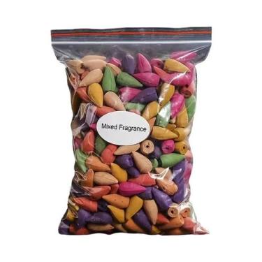 Imagem de Cones de Incenso Naturais com Refluxo de Fumaça em Cascata - Vários Pe