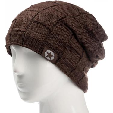 Imagem de Gorro Masculino Chapéu Estrela Inverno Chapéu Pele Gorro Quente Gorro Solto Crânio Tricô Chapéu Masculino Senhoras Esqui Esportes Boné, coffee, A