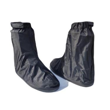 Imagem de Polaina Bota Galocha Impermeável Protetor Calçado Chuva Moto Motoboy M