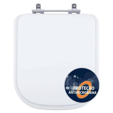 Imagem de Assento Sanitario Poliester Antibacteriano Debba Branco Para Vaso Roca