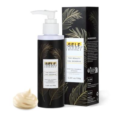 Imagem de Autobronzeador - Loção Autobronzeadora Sem Sol, Aloe Vera E Coco Para Um Bronzeador Natural, Elimina Tons Alaranjados. Loção Bronzeadora Gradual Sem Sol Não Tóxica, 150 G, Marrom.