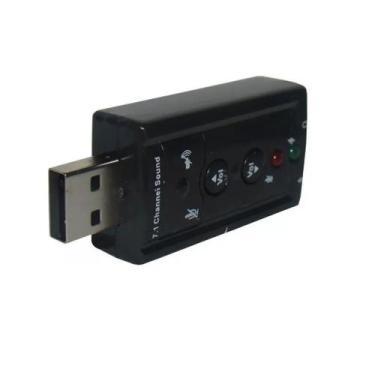 Imagem de Placa de som adaptador usb externo áudio p2  7.1 pc notebook - XTRAD