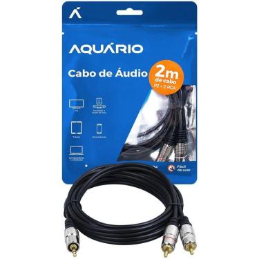 Imagem de Cabo P2 Stereo + 2 Rca 2m Aquario