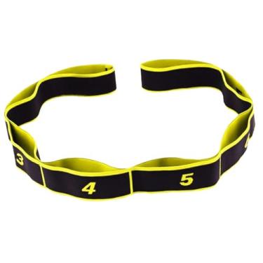 Imagem de Aymzbd 8 segmentos Stretch Strap Resistance Band para malhar Pilates Home Gym Elastic tira para parte inferior do corpo traseiro, Amarelo