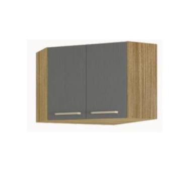 Imagem de Armário Kits Paraná Ametista 2 Portas Canto Obliquo Freijo/gris - Kit'