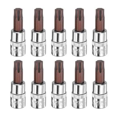 Imagem de HARFINGTON 10 peças T40 Torx Bit Soquete 1/10.2 cm Chave Quadrada Estrela 6 Pontos Exte...