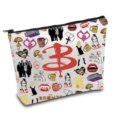 Imagem de ENSIANTH Bolsa de maquiagem inspirada na BTVS Vampire Slayer Movie Lover Gift Buffy Vampire Fans Gift BTVS Merchandise, Vampire MU, Bolsa de maquiagem