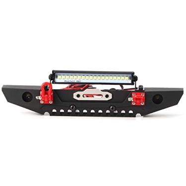Imagem de Kit de Pára -choque Dianteiro de Metal Com Barra de Luz LED para AXIAL SCX10 90046 1/10 RC CRAWLER CAR, Fabricado por Material de Metal de Alta Qualidade, Proteja o Carro de