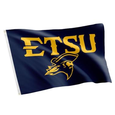 Imagem de Desert Cactus Bandeira ETSU da East Tennessee State University - Banner Buccaneers de 9,5 x 1,8 m, tecido durável interno/externo, design 100% poliéster (estilo 1a)