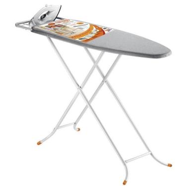 Imagem de Tábua De Passar Roupas Utimil Plus Ac998 Branco Com Laranja E Cinza