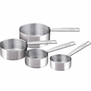 Imagem de Medidor Tipo Xícara Brinox Top 2203/301 Em Aço Inox 4 Peças Inox