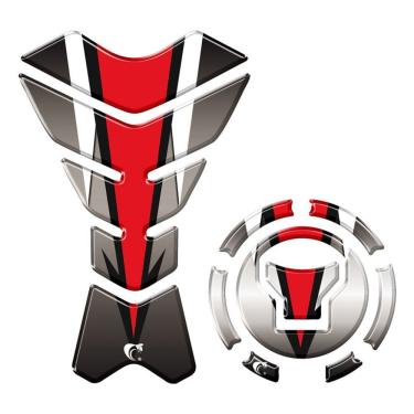 Imagem de Kit Protetor Tanque E Bocal Adesivo Moto Honda Acima 2017 Vermelho