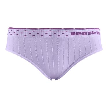 Imagem de Calcinha Tanga Jacquard Com Listras e Bolinhas Sem Costura Lilás Zee Rucci  menina
