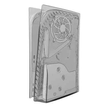 Imagem de GEEKRIA Placas De Cobertura Transparentes Compatíveis Com Ps5, Console Playstation 5, Edição Em Disco, Painéis Laterais Abs Rígido À Prova Choque, Acessórios Para Jogos Revestimento Reposição (Preto