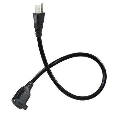 Imagem de SPARKING Cabo De Extensão 1,5 Pés - Elétrico Pequeno Com Aterramento Preto, 125 V 13 A 16 Awg, Flexível Para Aparelhos Ca Internos Proteção Tomadas [1 Pacote]
