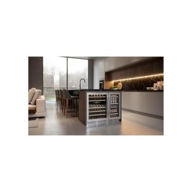 Imagem de De Bacco Beer Center, 85 Litros, Refrigerador de Bebidas com Porta de Vidro, Acabamento em Aço Inox, 38x82x58,5 cm