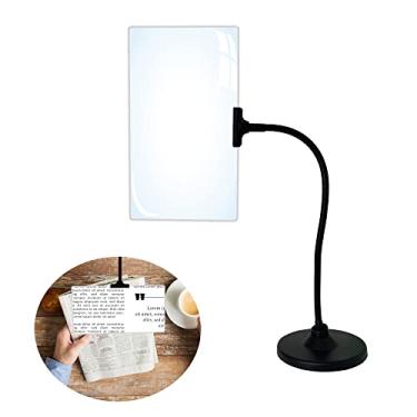 Imagem de SADIKALO Lupa Grande Com Suporte, De Chão, Mãos Livres, Flexível, Página Inteira, Presentes Para Leitura, Pintura, Costura, Telefone, Idosos, Crianças, Deficientes Visuais, 4X, 10"X6"