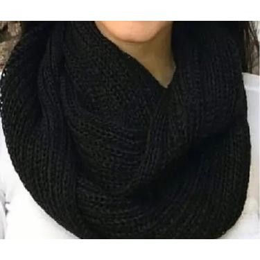 Imagem de Cachecol Gola Em Tricot 2 Voltas Em Lã 4 Fios Várias Cores. - Lirio do