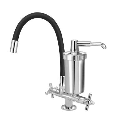 Imagem de Torneira Cozinha Flexivel Preto C/Filtro Abs Mesa Slim 1/4V
