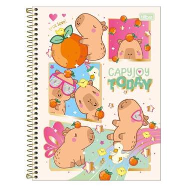 Imagem de Caderno Espiral Universitário 10 Matérias CapyClub Capivara 160 Folhas