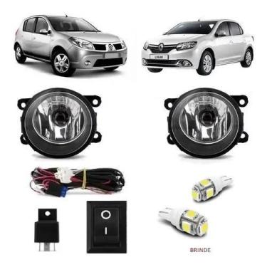 Imagem de Kit Farol De Milha Logan Sandero 2012 2013 2014 +  par de pingo t10 50