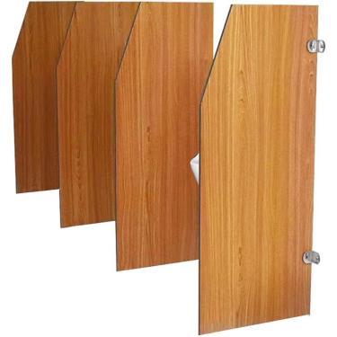 Imagem de Divisória De Vaso Sanitário De Tela De Mictório, Divisor De Divisória De Banheiro, Defletor De Mictório, Tela De Privacidade Montada Na Parede, Divisória D, Wood Grain Partition*4, 900 * 400mm