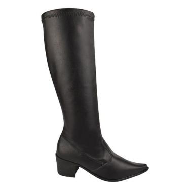 Imagem de Bota Feminina Over Cano Alto Longo The Knee Confortável Moda - Zature 