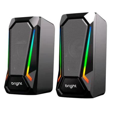 Imagem de Caixa de Som Bright Pegasus c/ Iluminação RGB c/ Entrada USB