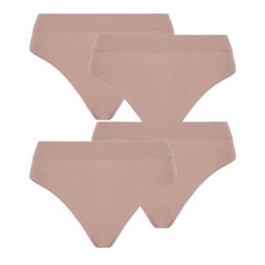 Imagem de Kit 4 Calcinha Lupo Básica Adulto Clássica Poliamida 40300, Nude, GG