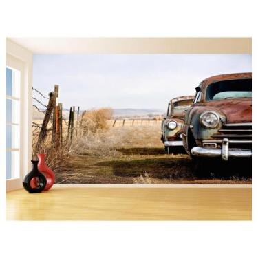 Imagem de Papel De Parede 3D Carro Antigo Clássico Vintage 3,5M Cxr31 - Você Dec