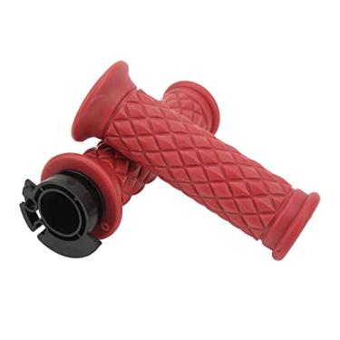 Imagem de Punho do acelerador 22 mm, ajuste universal para GY6 Scooter 50 80 125 150 amarelo guidão de motocicleta (vermelho)