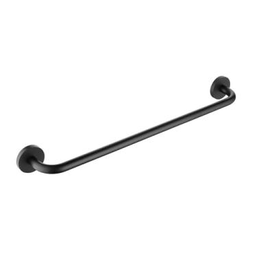 Imagem de Conjunto de banheiro preto fosco - 6 ganchos para toalhas, saboneteira e suporte para papel higiênico - Kit de ferragens, suporte para toalha individual