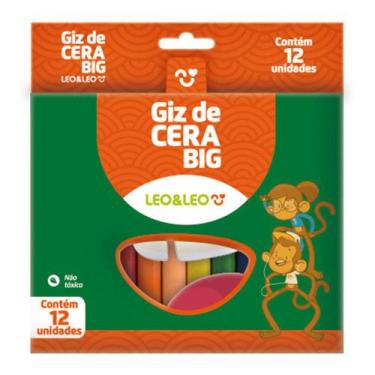 Imagem de Giz De Cera Big 12 Cores Leo E Leo - Leonora