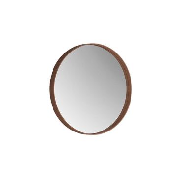 Imagem de Espelho Decorativo Redondo 50 Cm Napoli Castanho