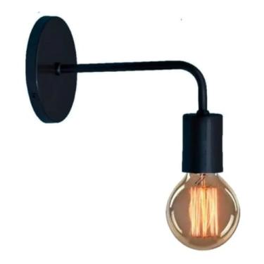 Imagem de Luminária Arandela de Parede Vintage Uno Joy – Luminária Decorativa Interna (Preto)