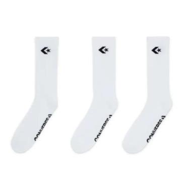 Imagem de Kit Meia Masc Longo Converse  Acc03sp2435-003, White, 39/43