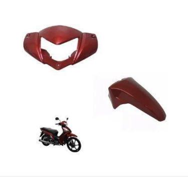 Imagem de Kit Carenagem Farol E Paralama Shineray Jet 50 E Jet 125 - Vermelho - 